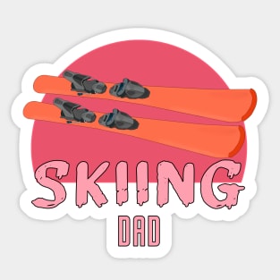 Skiing Dad Sticker